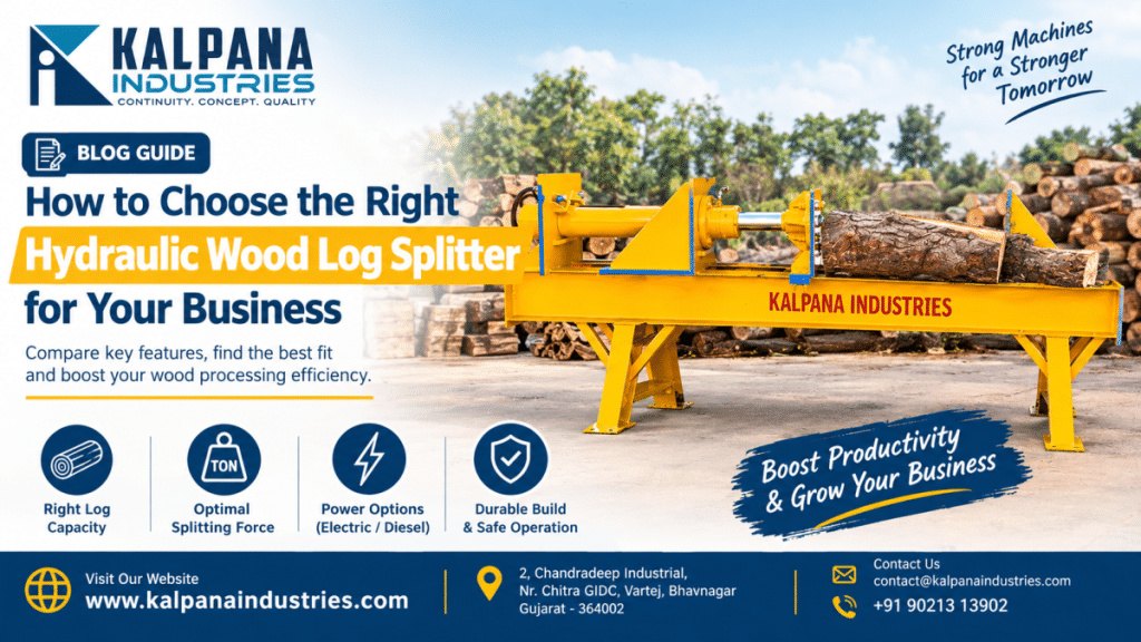Hydraulic Wood Log Splitter machine for commercial wood processing